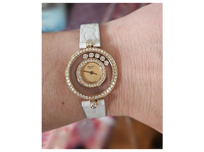 Chopard Happy Diamond 4097 Uhr aus Gelbgold und Diamanten Weiß - Ansicht 2