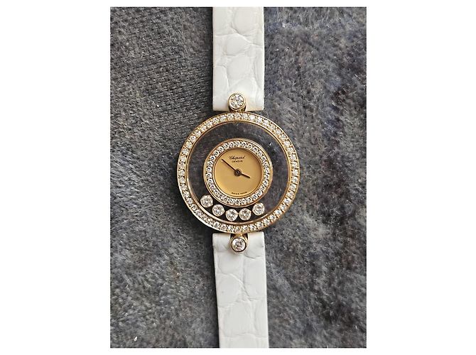 Chopard Happy Diamond 4097 Uhr aus Gelbgold und Diamanten Weiß - Ansicht 5
