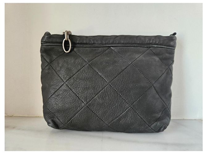 Clutch Lanvin in pelle nera Nero - vista 2