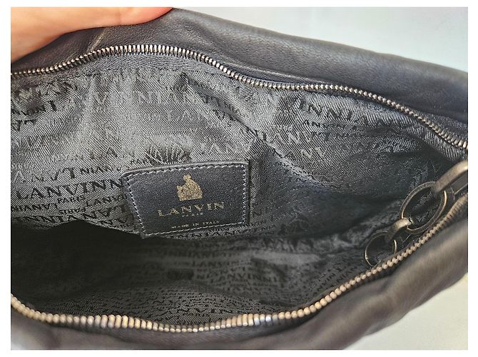 Clutch Lanvin in pelle nera Nero - vista 6
