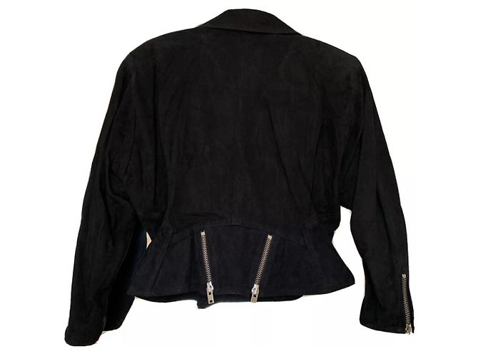 Giacca Biker Iro in Suede Nero - vista 13