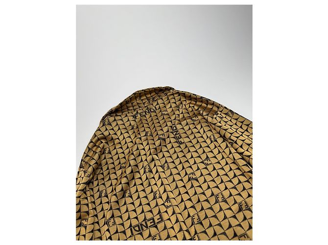 Vintage Fendi Roma Monogramm Pullover 38/M Gold Golden - Ansicht 10