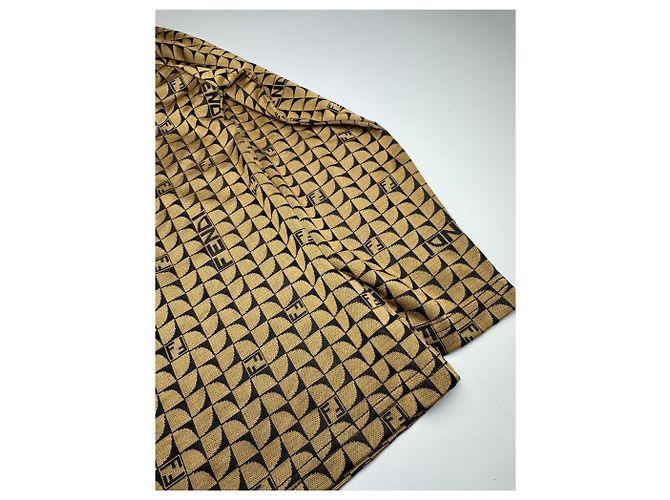 Vintage Fendi Roma Monogramm Pullover 38/M Gold Golden - Ansicht 7
