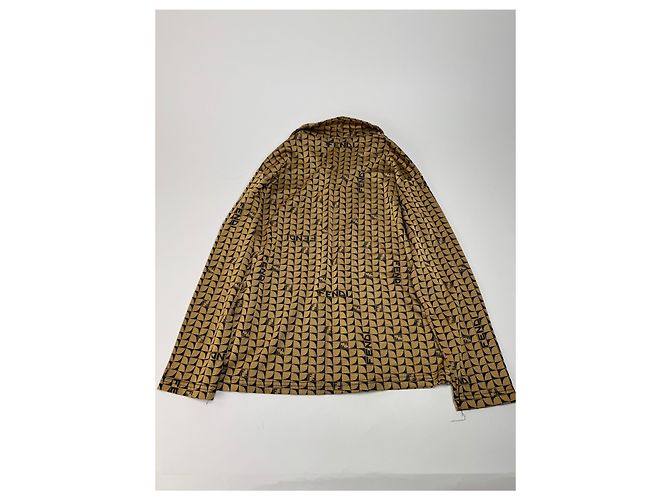 Vintage Fendi Roma Monogramm Pullover 38/M Gold Golden - Ansicht 9