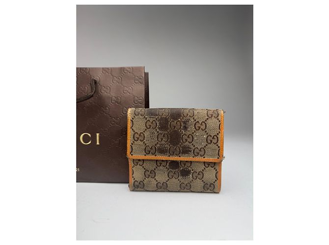Marmont Vintage Gucci Monogramm Wallet Beige - view 11