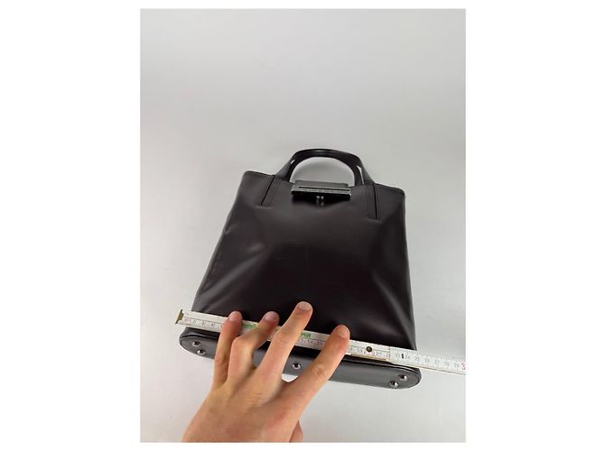 Vintage Givenchy Antigona Tasche aus lackiertem Leder braun - Ansicht 11