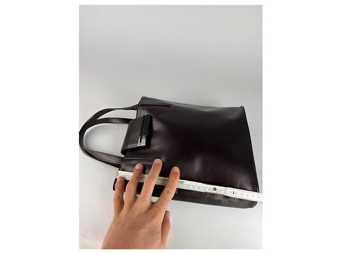 Vintage Givenchy Antigona Tasche aus lackiertem Leder braun - Ansicht 12