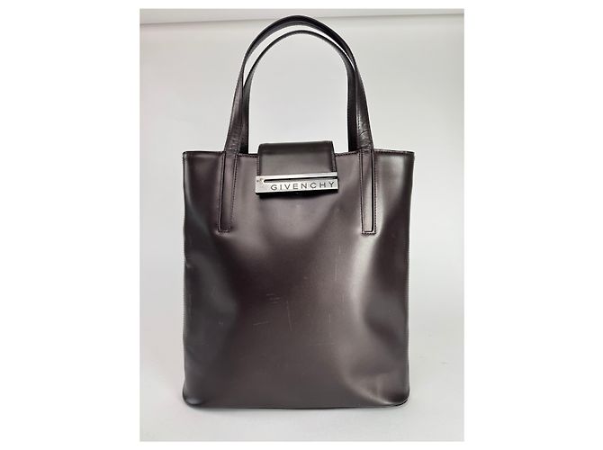 Vintage Givenchy Antigona Tasche aus lackiertem Leder braun - Ansicht 13