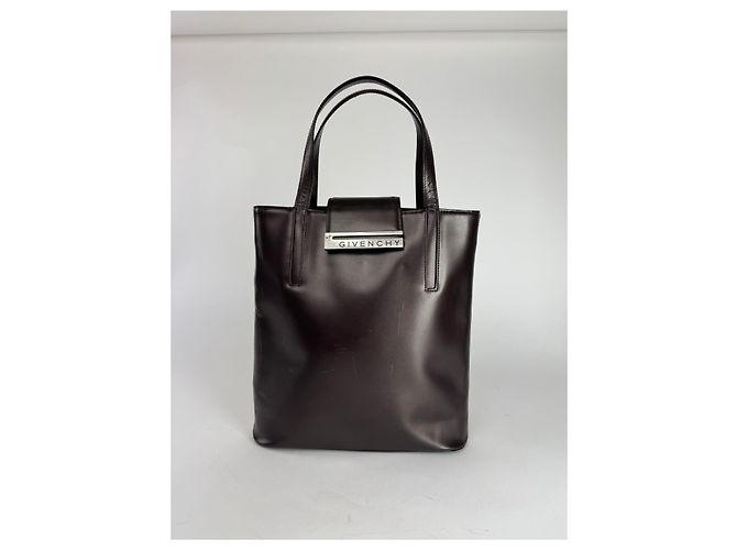 Vintage Givenchy Antigona Tasche aus lackiertem Leder braun - Ansicht 15