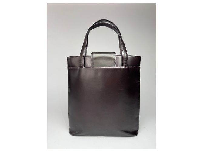 Vintage Givenchy Antigona Tasche aus lackiertem Leder braun - Ansicht 3