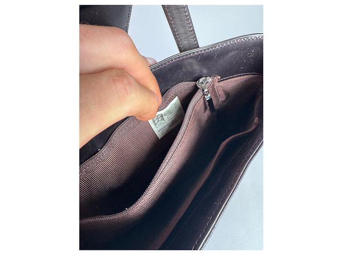 Vintage Givenchy Antigona Tasche aus lackiertem Leder braun - Ansicht 6