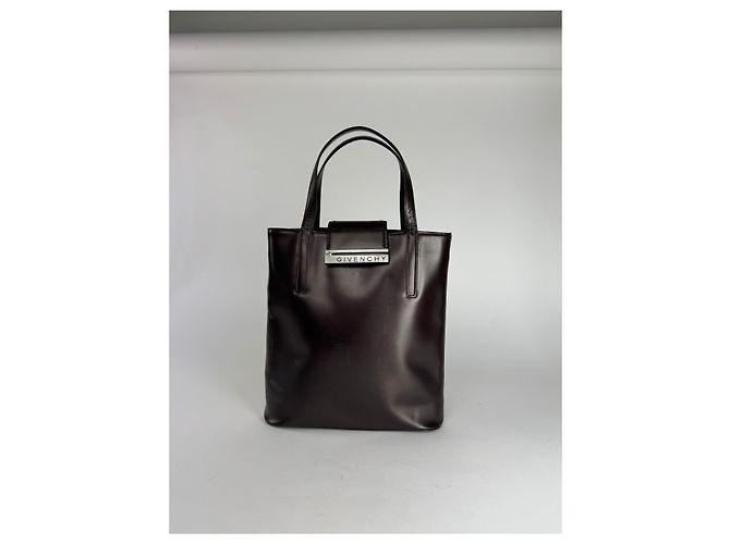 Vintage Givenchy Antigona Tasche aus lackiertem Leder braun - Ansicht 8