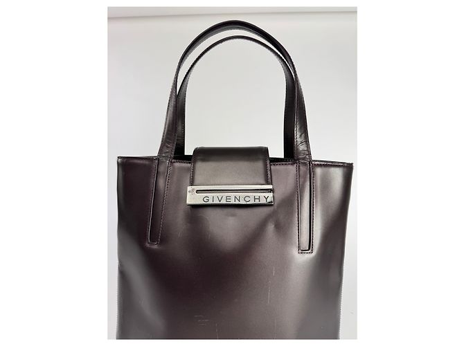 Vintage Givenchy Antigona Tasche aus lackiertem Leder braun - Ansicht 9