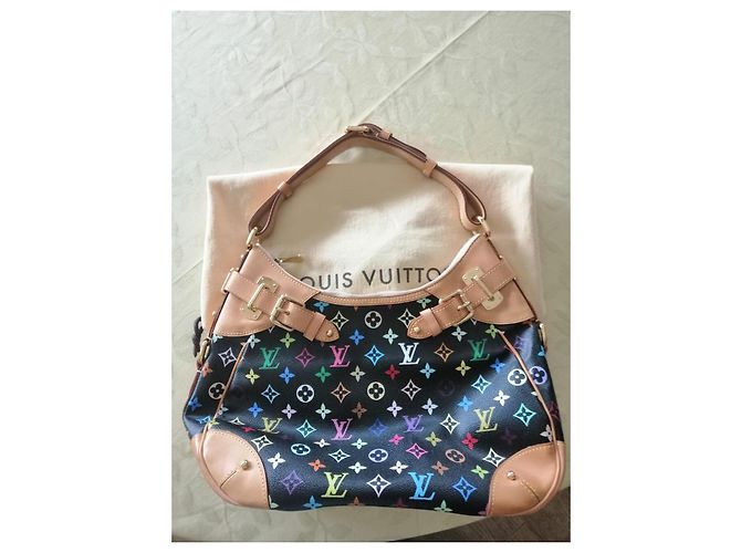 Louis Vuitton Greta Multicolor Black Canvas Leather Multicor - vista 2