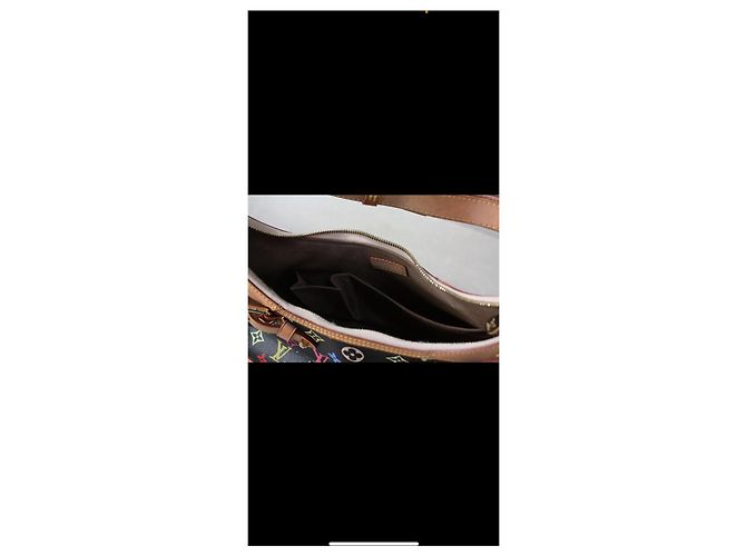 Louis Vuitton Greta Multicolor Black Canvas Leather Multicor - vista 4