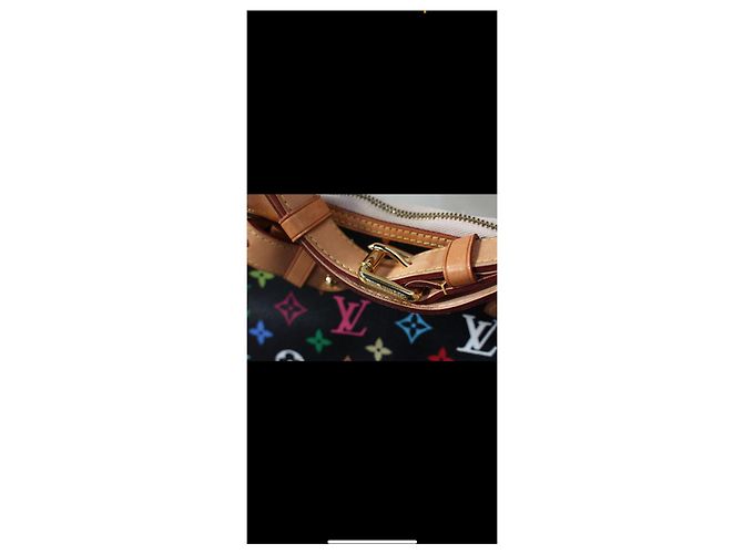 Louis Vuitton Greta Multicolor Black Canvas Leather Multicor - vista 6