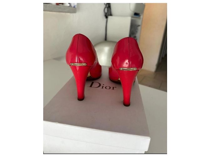 Décolleté Dior Rosa in Vernice - vista 3