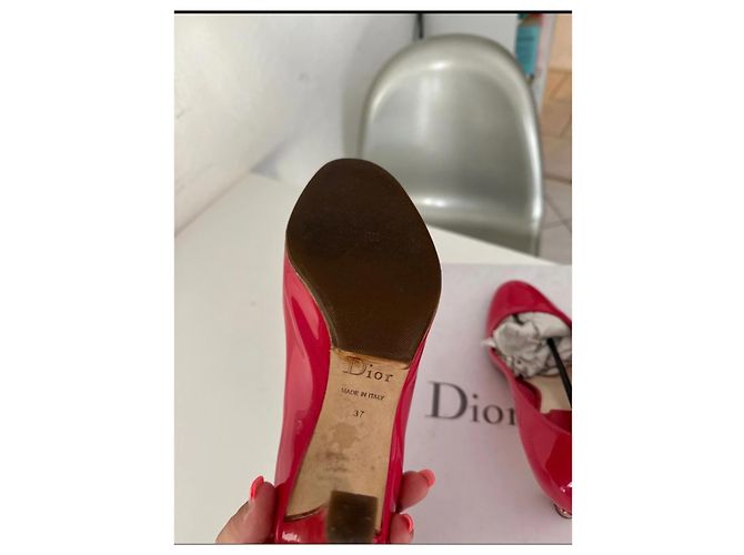 Décolleté Dior Rosa in Vernice - vista 4