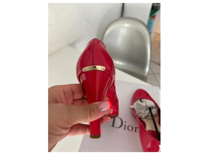 Décolleté Dior Rosa in Vernice - vista 5