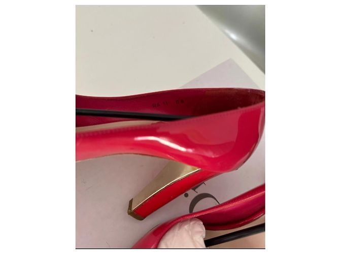Décolleté Dior Rosa in Vernice - vista 9