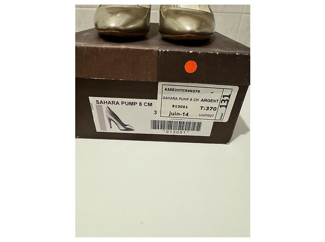 Louis Vuitton High Heels Leder Silber 37 - Ansicht 3