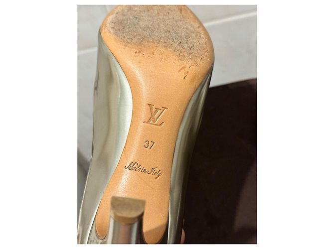 Louis Vuitton High Heels Leder Silber 37 - Ansicht 7