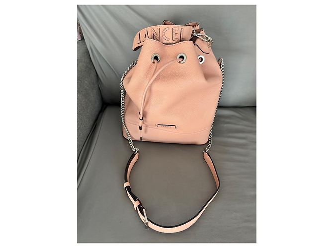 Borsa a mano Lancel in pelle rosa - vista 7