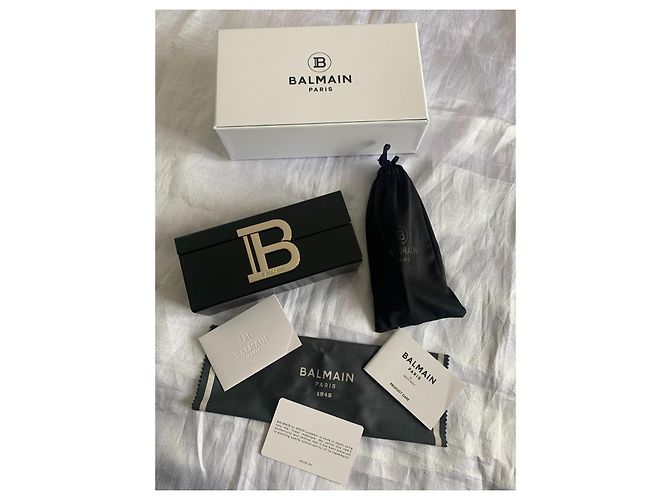 Occhiali da sole Balmain in acetato e titanio neri Nero Marrone chiaro Marrone scuro - vista 20