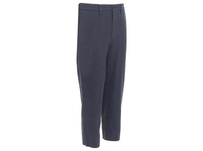Graue Woll-Cropped-Hosen von Issey Miyake - Ansicht 3