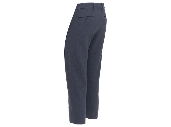 Graue Woll-Cropped-Hosen von Issey Miyake - Ansicht 6