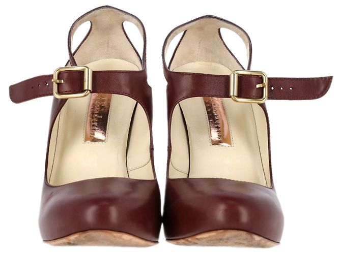 Zapatos Mary Jane Rupert Sanderson en cuero burdeos - vista 2