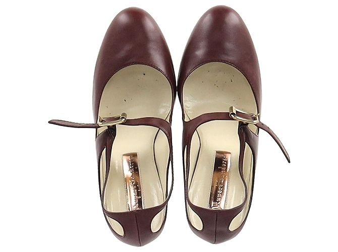 Zapatos Mary Jane Rupert Sanderson en cuero burdeos - vista 3