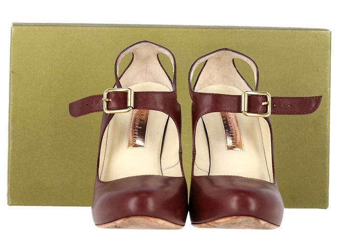 Zapatos Mary Jane Rupert Sanderson en cuero burdeos - vista 7