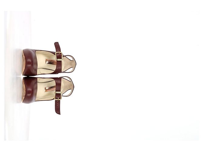 Zapatos Mary Jane Rupert Sanderson en cuero burdeos - vista 9