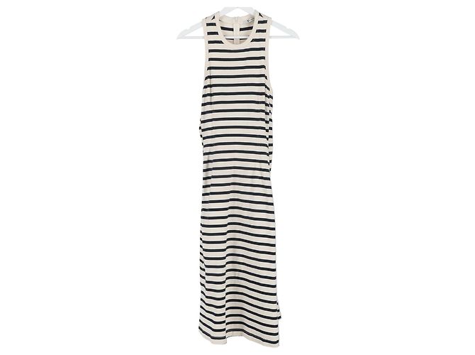 T Alexander Mcqueen gestricktes gestreiftes Midi-Topkleid aus blauer Wolle Marineblau - Ansicht 4