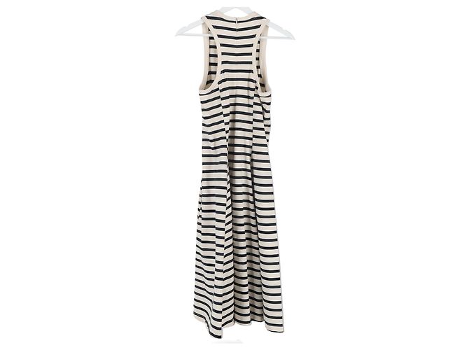 T Alexander Mcqueen gestricktes gestreiftes Midi-Topkleid aus blauer Wolle Marineblau - Ansicht 5