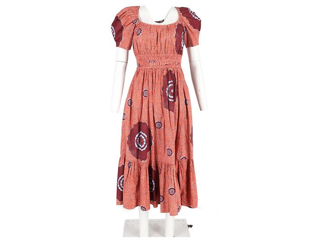 Abito midi a maniche a sbuffo stampato Ulla Johnson in cotone multicolore - vista 4