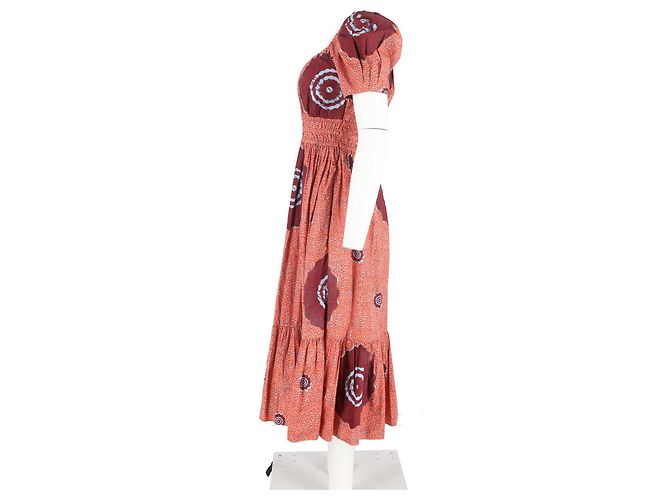 Abito midi a maniche a sbuffo stampato Ulla Johnson in cotone multicolore - vista 5