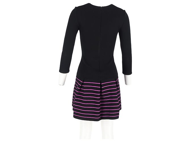 Abito mini svasato a righe Fendi in lana multicolore - vista 6