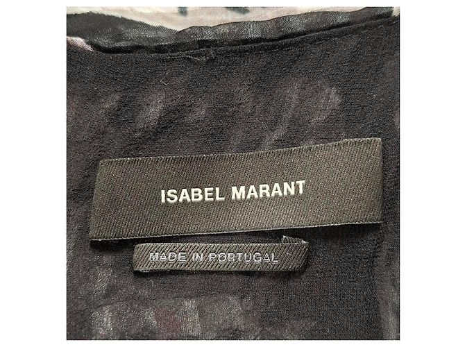 Abito mini a volant stampato Isabel Marant in seta multicolore - vista 3