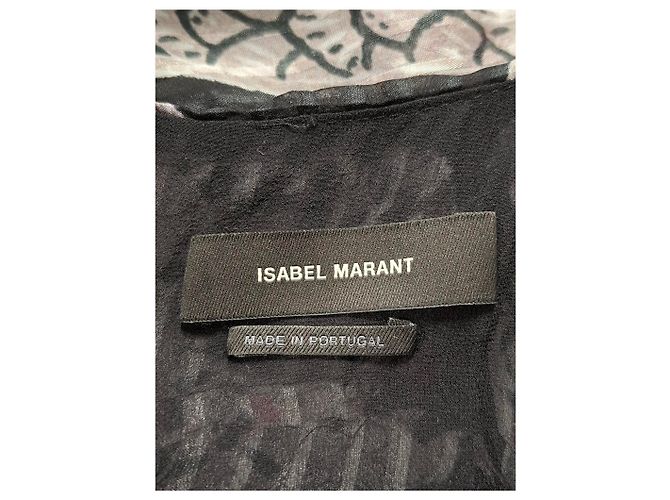 Abito mini a volant stampato Isabel Marant in seta multicolore - vista 6