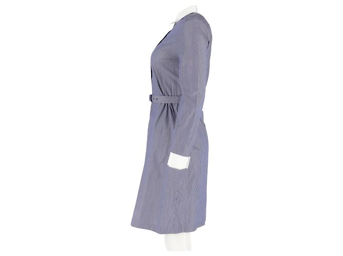 Abito camicia a righe con cintura Vanessa Seward in cotone blu - vista 6