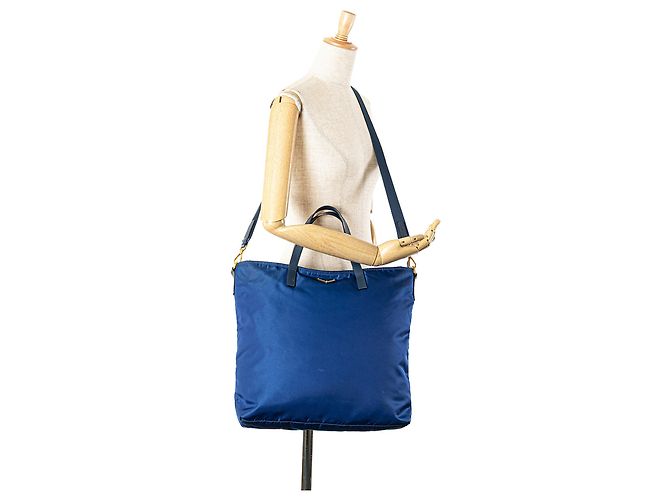 Prada Blaue Tessuto-Handtasche - Ansicht 13