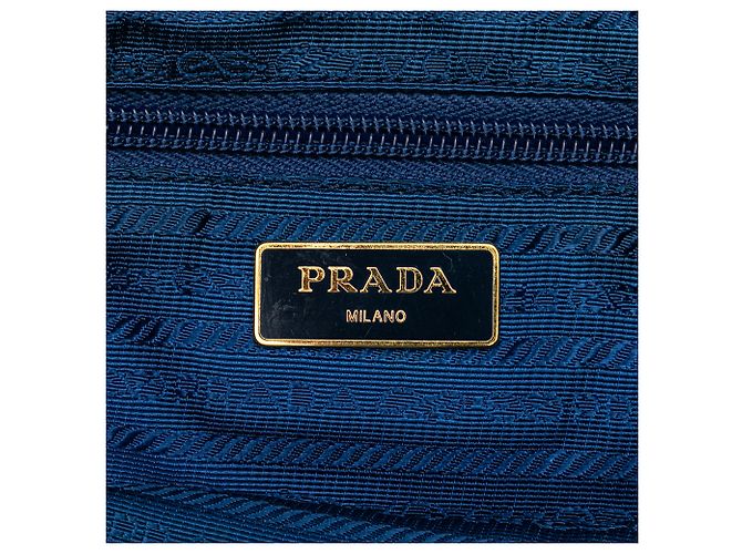 Prada Blaue Tessuto-Handtasche - Ansicht 5