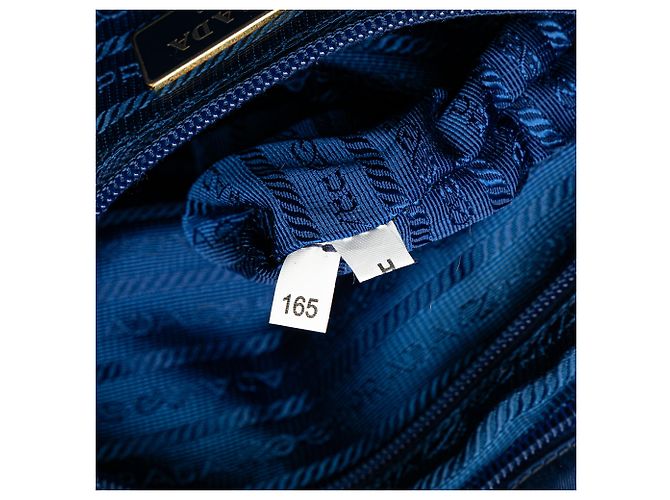 Prada Blaue Tessuto-Handtasche - Ansicht 7