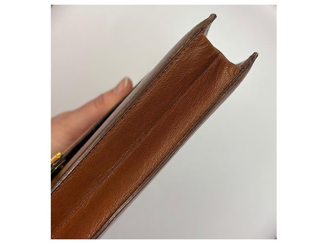 Borsa a mano Hermès Lydie in pelle camel Cammello - vista 11