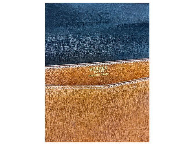 Borsa a mano Hermès Lydie in pelle camel Cammello - vista 14