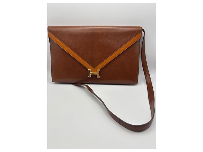 Borsa a mano Hermès Lydie in pelle camel Cammello - vista 2