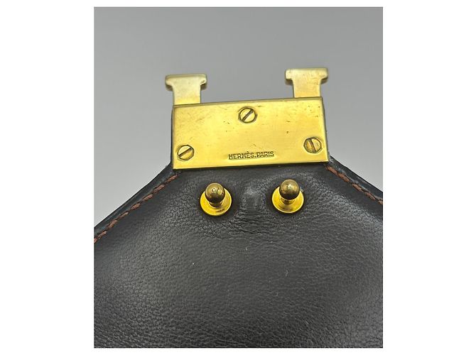 Borsa a mano Hermès Lydie in pelle camel Cammello - vista 5