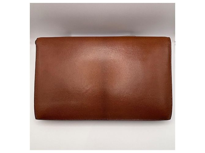 Borsa a mano Hermès Lydie in pelle camel Cammello - vista 7